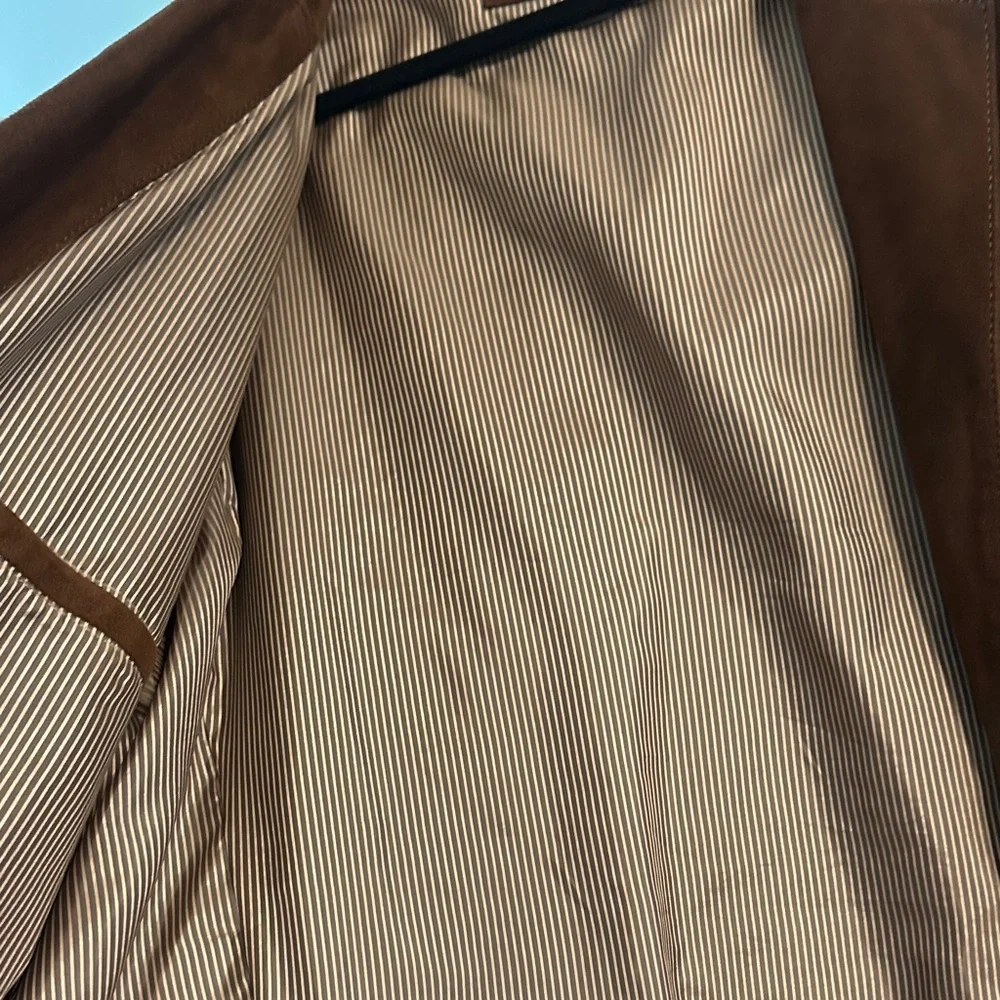 Daniel Cremieux Brown Trench Coat - Picture 4 of 5